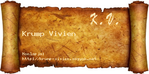 Krump Vivien névjegykártya